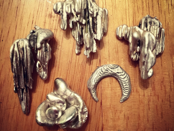 splash cast, straw cast & cuttlebone cast pieces